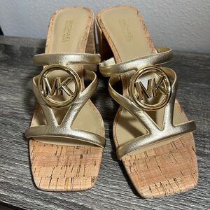 Michael Michael Kors Hampton Gold Metallic Women's Sandals